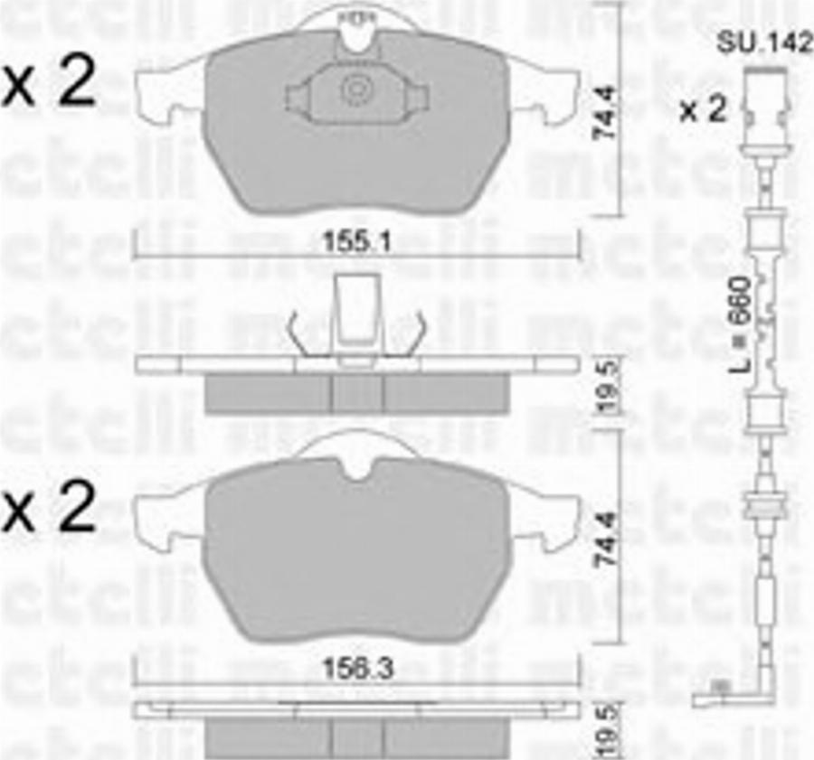 Metelli 22-0118-3K - Bremžu uzliku kompl., Disku bremzes www.autospares.lv