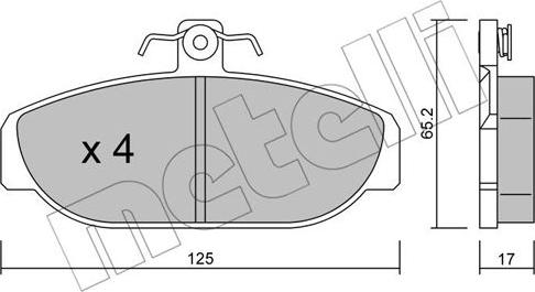 Metelli 22-0183-0 - Bremžu uzliku kompl., Disku bremzes www.autospares.lv