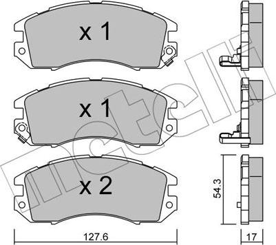 Metelli 22-0135-0 - Bremžu uzliku kompl., Disku bremzes www.autospares.lv