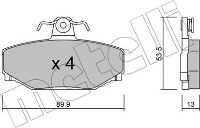 Metelli 22-0131-0 - Bremžu uzliku kompl., Disku bremzes www.autospares.lv