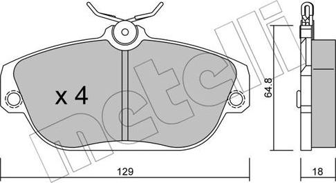 Metelli 22-0132-0 - Bremžu uzliku kompl., Disku bremzes www.autospares.lv