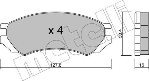 Metelli 22-0179-0 - Bremžu uzliku kompl., Disku bremzes autospares.lv