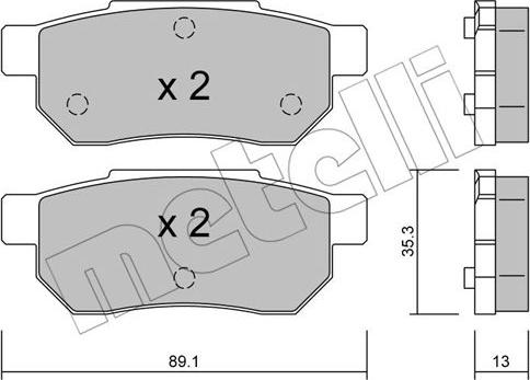 Metelli 22-0170-0 - Bremžu uzliku kompl., Disku bremzes autospares.lv