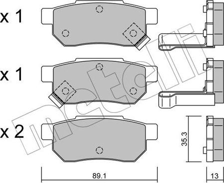 Metelli 22-0170-1 - Bremžu uzliku kompl., Disku bremzes autospares.lv