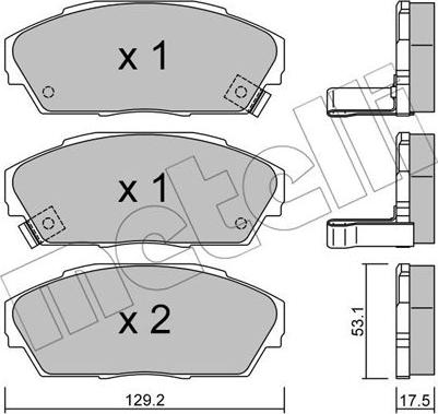 Metelli 22-0171-0 - Bremžu uzliku kompl., Disku bremzes www.autospares.lv