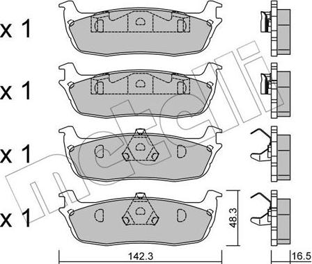 Metelli 22-0858-0 - Bremžu uzliku kompl., Disku bremzes www.autospares.lv