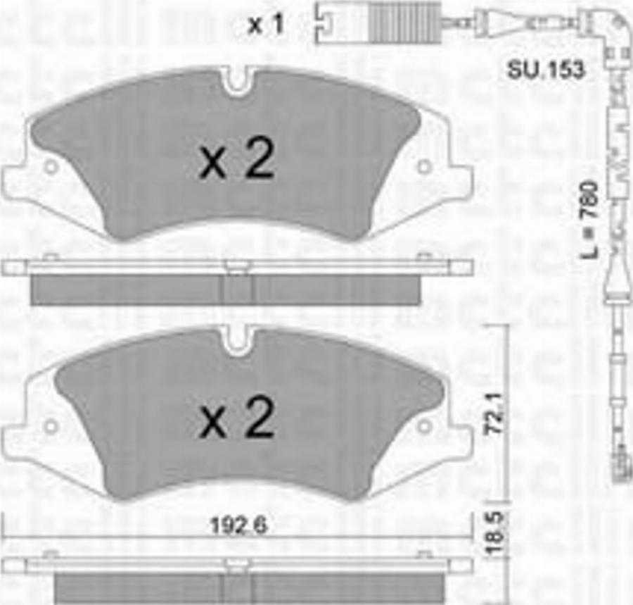 Metelli 2208361K - Brake Pad Set, disc brake www.autospares.lv