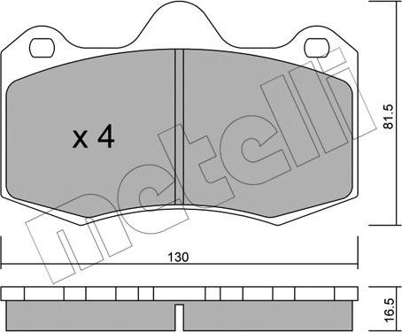 Metelli 22-0392-0 - Bremžu uzliku kompl., Disku bremzes www.autospares.lv