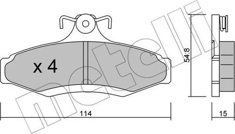 Metelli 22-0369-0 - Bremžu uzliku kompl., Disku bremzes autospares.lv