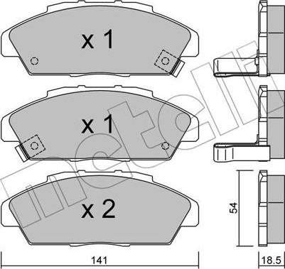 Metelli 22-0385-0 - Bremžu uzliku kompl., Disku bremzes www.autospares.lv