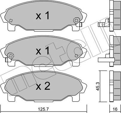 Metelli 22-0379-0 - Bremžu uzliku kompl., Disku bremzes www.autospares.lv