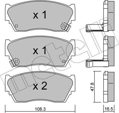 Metelli 22-0246-1 - Brake Pad Set, disc brake www.autospares.lv