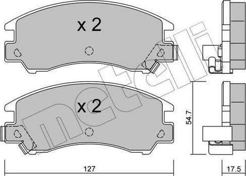 Metelli 22-0241-0 - Bremžu uzliku kompl., Disku bremzes www.autospares.lv