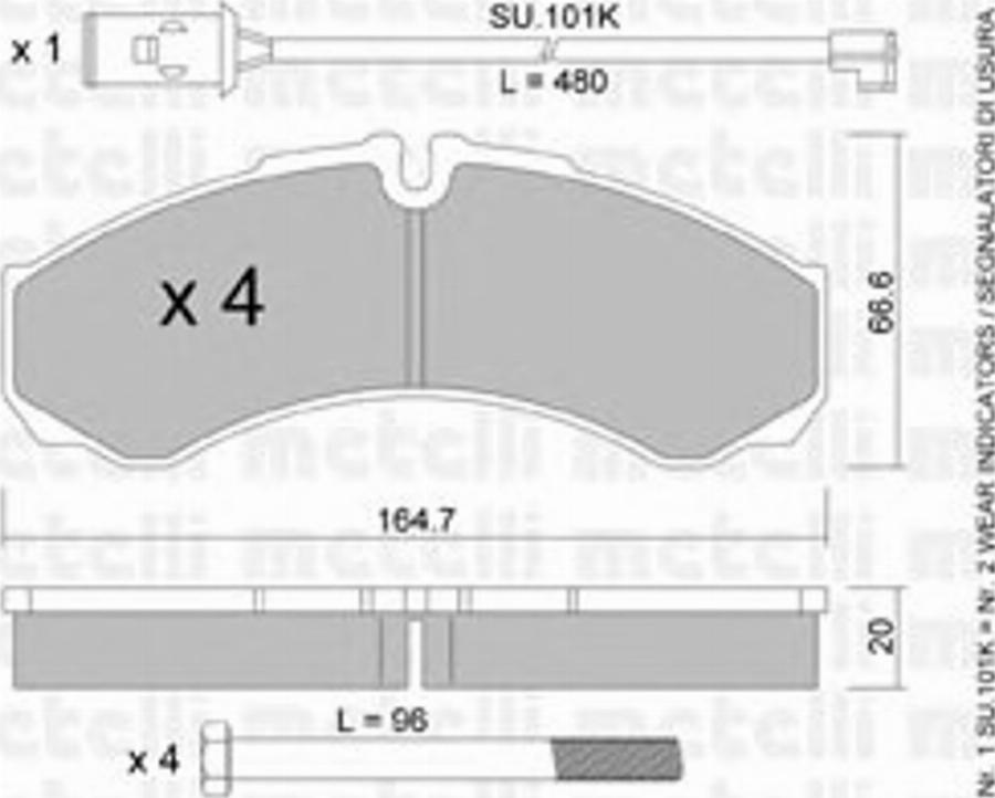 Metelli 22-0212-2K - Brake Pad Set, disc brake www.autospares.lv