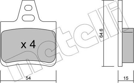 Metelli 22-0285-0 - Bremžu uzliku kompl., Disku bremzes www.autospares.lv