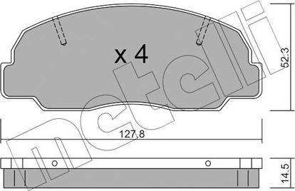 Metelli 22-0239-0 - Bremžu uzliku kompl., Disku bremzes autospares.lv