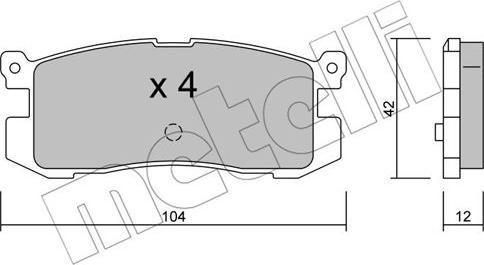 Metelli 22-0233-0 - Bremžu uzliku kompl., Disku bremzes www.autospares.lv