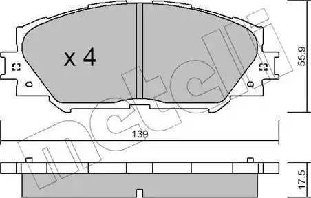 Magneti Marelli 363700201580 - Bremžu uzliku kompl., Disku bremzes www.autospares.lv