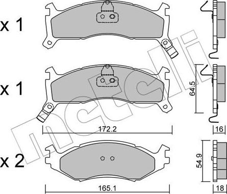 Metelli 22-0714-0 - Bremžu uzliku kompl., Disku bremzes www.autospares.lv