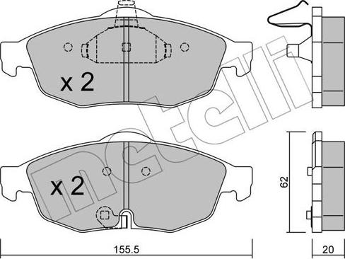 Metelli 22-0715-0 - Bremžu uzliku kompl., Disku bremzes www.autospares.lv