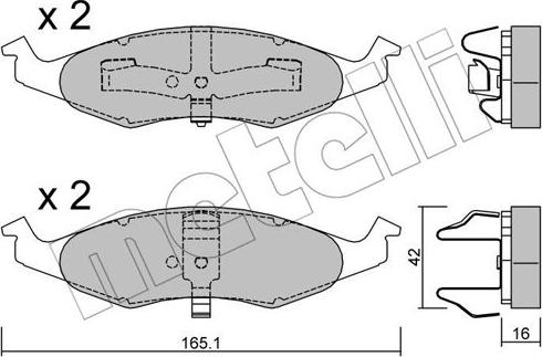 Metelli 22-0713-0 - Bremžu uzliku kompl., Disku bremzes www.autospares.lv