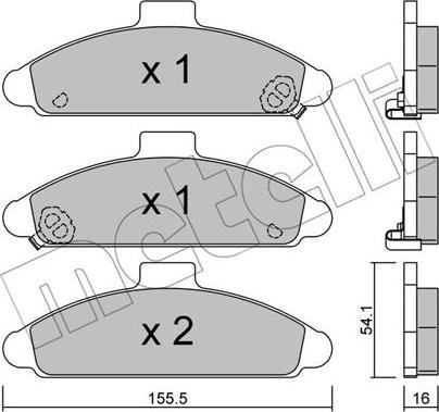 Metelli 22-0723-0 - Bremžu uzliku kompl., Disku bremzes www.autospares.lv