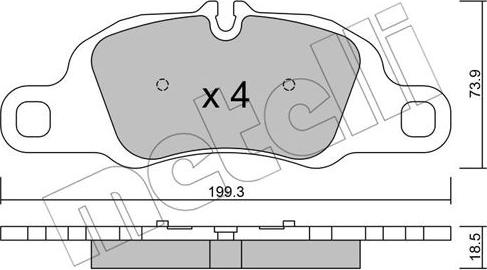 Metelli 22-1027-0 - Bremžu uzliku kompl., Disku bremzes www.autospares.lv