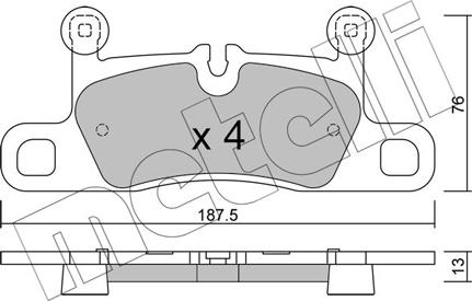 Metelli 22-1315-0 - Bremžu uzliku kompl., Disku bremzes www.autospares.lv