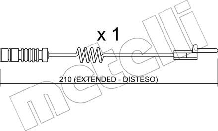 Metelli SU.099 - Warning Contact, brake pad wear www.autospares.lv