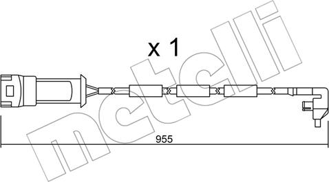 Metelli SU.091 - Indikators, Bremžu uzliku nodilums www.autospares.lv