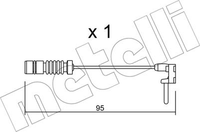 Metelli SU.011 - Indikators, Bremžu uzliku nodilums autospares.lv