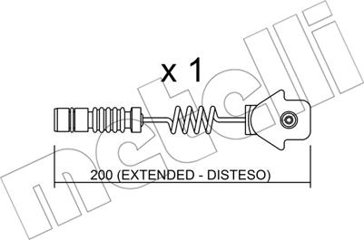 Metelli SU.012 - Indikators, Bremžu uzliku nodilums www.autospares.lv