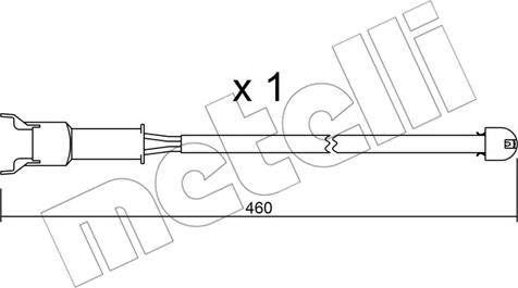 Metelli SU.088 - Indikators, Bremžu uzliku nodilums www.autospares.lv