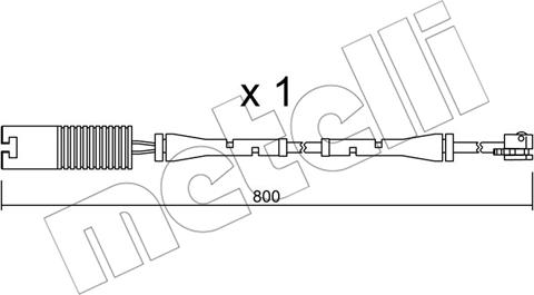 Metelli SU.083 - Warning Contact, brake pad wear www.autospares.lv