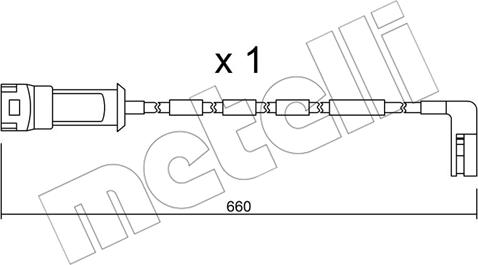 Metelli SU.082 - Сигнализатор, износ тормозных колодок www.autospares.lv