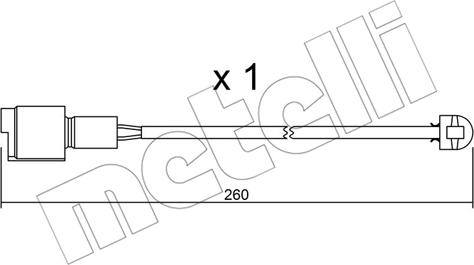 Metelli SU.074 - Warning Contact, brake pad wear www.autospares.lv