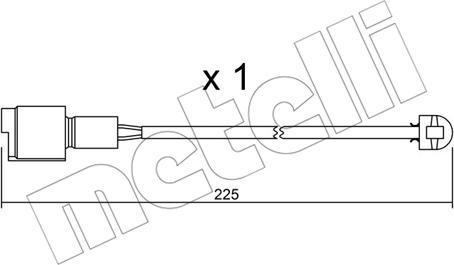 Metelli SU.075 - Indikators, Bremžu uzliku nodilums autospares.lv