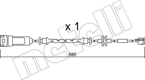 Metelli SU.145 - Indikators, Bremžu uzliku nodilums www.autospares.lv