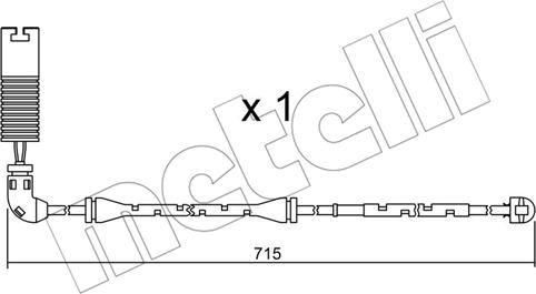 Metelli SU.155 - Indikators, Bremžu uzliku nodilums www.autospares.lv