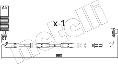 Metelli SU.157 - Indikators, Bremžu uzliku nodilums www.autospares.lv