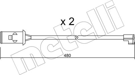 Metelli SU.101K - Indikators, Bremžu uzliku nodilums www.autospares.lv