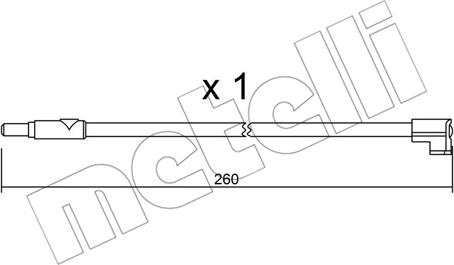 Metelli SU.116 - Indikators, Bremžu uzliku nodilums www.autospares.lv