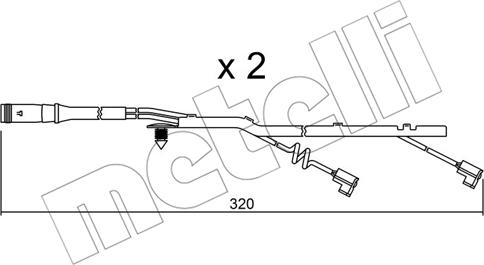 Metelli SU.185K - Indikators, Bremžu uzliku nodilums www.autospares.lv