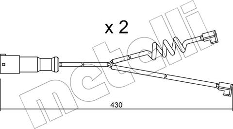 Metelli SU.187K - Indikators, Bremžu uzliku nodilums www.autospares.lv