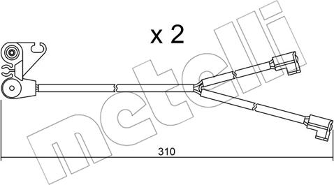 Metelli SU.170K - Indikators, Bremžu uzliku nodilums www.autospares.lv