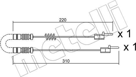 Metelli SU.171K - Indikators, Bremžu uzliku nodilums autospares.lv
