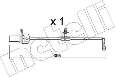 Metelli SU.346 - Indikators, Bremžu uzliku nodilums www.autospares.lv