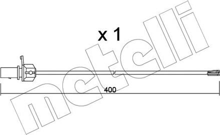 Metelli SU.347 - Indikators, Bremžu uzliku nodilums www.autospares.lv