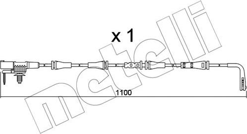 Metelli SU.358 - Warning Contact, brake pad wear www.autospares.lv