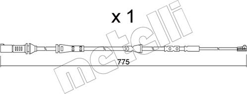 Metelli SU.361 - Indikators, Bremžu uzliku nodilums www.autospares.lv